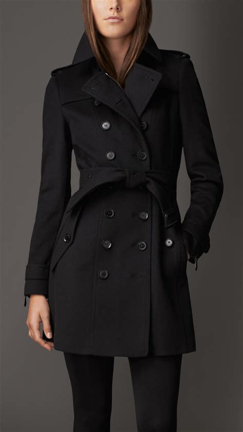 burberry wool coat womens mid length|burberry wool cashmere coat women's.